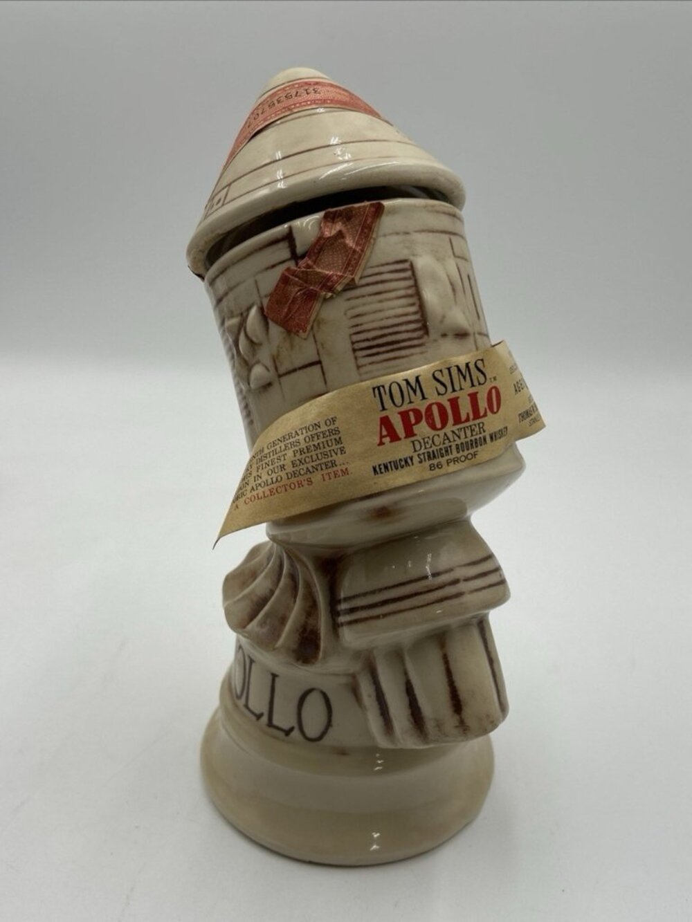 Thomas Sims Distillery Ky Bourbon 1968 McCoy APOLLO Spaceship Decanter Empty